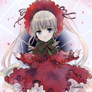 Rating: Safe Score: 0 Tags: 1girl bangs blonde_hair blue_eyes blush bow bowtie dress drill_hair eyebrows_visible_through_hair flower frills image long_hair long_sleeves looking_at_viewer petals red_dress ribbon rose rose_petals shinku silver_hair solo standing striped twintails very_long_hair User: admin