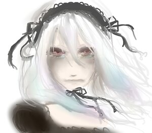 Rating: Safe Score: 0 Tags: 1girl auto_tagged black_ribbon closed_mouth crying crying_with_eyes_open detached_collar hairband image looking_at_viewer neck_ribbon puffy_sleeves red_eyes ribbon simple_background solo suigintou tears white_background User: admin