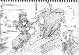 Rating: Safe Score: 0 Tags: dress greyscale hat image monochrome solo souseiseki speed_lines surprised User: admin
