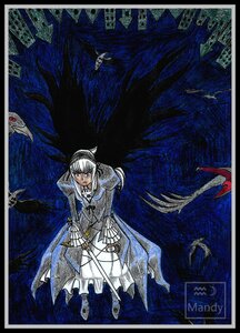 Rating: Safe Score: 0 Tags: 1girl armor bird black_border black_feathers border crow dress feathers holding image letterboxed pillarboxed solo suigintou weapon white_hair windowboxed wings User: admin