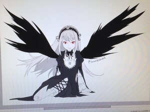 Rating: Safe Score: 0 Tags: 1girl bangs black_dress black_wings closed_mouth dress feathered_wings frills hairband image long_hair long_sleeves looking_at_viewer red_eyes solo suigintou twitter_username very_long_hair wings User: admin