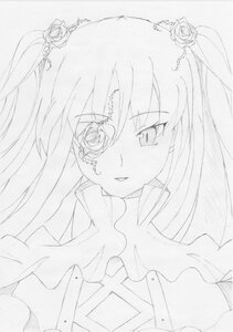 Rating: Safe Score: 0 Tags: 1girl flower greyscale hair_flower hair_ornament image kirakishou long_hair monochrome rose solo tears User: admin