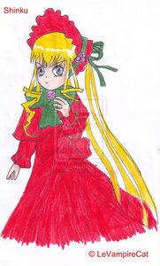 Rating: Safe Score: 0 Tags: 1girl blonde_hair blue_eyes bonnet bow bowtie capelet dress drill_hair flower green_bow image long_hair long_sleeves looking_at_viewer pink_flower pink_rose red_dress rose shinku sidelocks simple_background solo standing twintails very_long_hair white_background User: admin