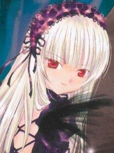 Rating: Safe Score: 0 Tags: 1girl bangs blush closed_mouth dress eyebrows_visible_through_hair hairband image long_hair looking_at_viewer red_eyes ribbon smile solo suigintou User: admin