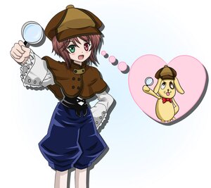 Rating: Safe Score: 3 Tags: 1girl brown_hair commentary_request green_eyes hat heterochromia image looking_at_viewer magnifying_glass open_mouth pantyhose red_eyes rozen_maiden short_hair smile solo souseiseki takumi_(rozen_garten) wagashi User: admin