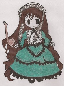 Rating: Safe Score: 0 Tags: 1girl auto_tagged brown_hair dress frills full_body image long_hair long_sleeves simple_background solo suiseiseki traditional_media very_long_hair User: admin