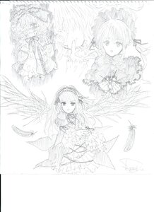 Rating: Safe Score: 0 Tags: dress feathered_wings feathers flower frills greyscale hairband image long_hair long_sleeves looking_at_viewer monochrome multiple multiple_girls ribbon rose siblings sketch smile suigintou tagme wings User: admin