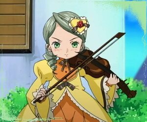 Rating: Safe Score: 0 Tags: 1girl bow_(instrument) day dress drill_hair green_eyes green_hair image instrument kanaria long_sleeves music orange_dress outdoors playing_instrument solo violin water User: admin