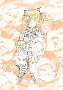 Rating: Safe Score: 0 Tags: 1girl blonde_hair blurry boots closed_eyes cross-laced_footwear dress hair_ornament hands_clasped image kirakishou long_hair long_sleeves own_hands_together puffy_sleeves solo tears very_long_hair wavy_hair white_dress User: admin