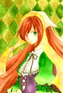 Rating: Safe Score: 0 Tags: 1girl argyle argyle_background argyle_legwear board_game brown_hair checkerboard_cookie checkered checkered_background checkered_floor checkered_kimono checkered_scarf checkered_skirt chess_piece colorful cookie corset diamond_(shape) dress flag floor green_eyes green_ribbon head_scarf heterochromia image knight_(chess) long_hair marker_(medium) on_floor perspective plaid_background race_queen red_eyes reflection solo suiseiseki tile_floor tile_wall tiles traditional_media vanishing_point very_long_hair User: admin