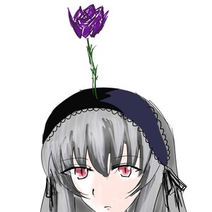 Rating: Safe Score: 0 Tags: 1girl blush eyebrows_visible_through_hair hairband image long_hair looking_at_viewer red_eyes simple_background solo suigintou white_background User: admin