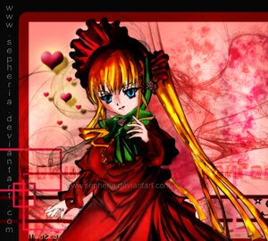 Rating: Safe Score: 0 Tags: 1girl blonde_hair blue_eyes bonnet bow bowtie dress flower green_bow green_neckwear image letterboxed long_hair long_sleeves looking_at_viewer red_dress shinku solo twintails very_long_hair User: admin