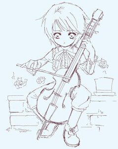 Rating: Safe Score: 0 Tags: 1girl acoustic_guitar aqua_theme bass_guitar blue_background blue_theme boots bow_(instrument) dress electric_guitar guitar holding_instrument image instrument monochrome music playing_instrument plectrum short_hair sketch solo souseiseki violin User: admin