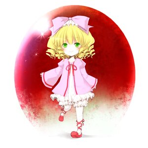 Rating: Safe Score: 0 Tags: 1girl blonde_hair bloomers blush bow dress drill_hair full_body green_eyes hair_bow hina_ichigo hinaichigo image long_sleeves looking_at_viewer pantyhose pink_bow pink_dress red_footwear ribbon shoes short_hair smile solo standing underwear white_legwear User: admin