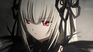 Rating: Safe Score: 0 Tags: 1girl bangs black_ribbon dress eyebrows_visible_through_hair hair_ribbon image long_hair looking_at_viewer parted_lips portrait red_eyes ribbon solo suigintou User: admin