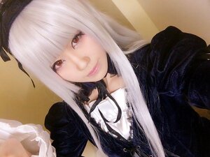 Rating: Safe Score: 0 Tags: 1girl bangs black_ribbon blunt_bangs choker closed_mouth gothic_lolita hairband lace lips lolita_fashion long_hair looking_at_viewer photo red_eyes ribbon smile solo suigintou upper_body white_hair User: admin
