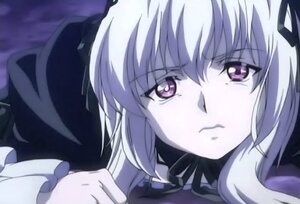 Rating: Safe Score: 0 Tags: 1girl closed_mouth eyebrows_visible_through_hair frown image looking_at_viewer pout silver_hair solo suigintou User: admin