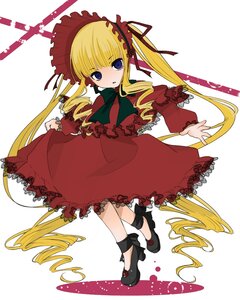 Rating: Safe Score: 0 Tags: 1girl blonde_hair blue_eyes blush bow bowtie dress drill_hair frills full_body image long_hair long_sleeves looking_at_viewer red_dress shinku shoes solo standing twin_drills twintails very_long_hair User: admin