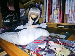 Rating: Safe Score: 0 Tags: 2girls blonde_hair doll dress long_hair multiple_girls red_eyes silver_hair sitting solo suigintou User: admin