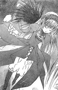 Rating: Safe Score: 0 Tags: 1girl closed_eyes dress frills greyscale hairband image long_hair long_sleeves monochrome solo standing suigintou very_long_hair wings User: admin