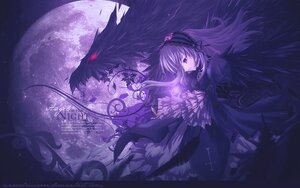 Rating: Safe Score: 0 Tags: 1girl auto_tagged black_wings copyright_name dress flower frilled_sleeves frills full_moon hairband image long_hair long_sleeves moon night ribbon rose solo suigintou very_long_hair wings User: admin