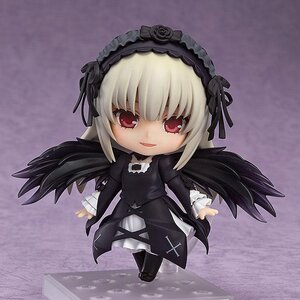 Rating: Safe Score: 0 Tags: 1girl black_dress black_wings chibi cross doll dress flower frills full_body hairband lolita_hairband long_hair long_sleeves looking_at_viewer open_mouth red_eyes rose smile solo standing suigintou wings User: admin