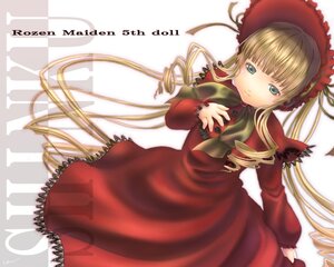 Rating: Safe Score: 0 Tags: 1girl blonde_hair bonnet bow bowtie character_name copyright_name dress drill_hair frills image long_hair long_sleeves looking_at_viewer red_dress rose shinku solo twin_drills twintails very_long_hair white_background User: admin