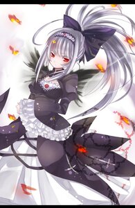 Rating: Safe Score: 0 Tags: 1girl alternate_hairstyle autumn_leaves black_dress black_wings blush bow commentary_request dress falling_leaves frills gothic_lolita hair_bow hairband hall_jion image leaf letterboxed lolita_fashion long_hair long_sleeves looking_at_viewer maple_leaf ponytail red_eyes rozen_maiden silver_hair sleeves_past_wrists solo suigintou very_long_hair wings User: admin