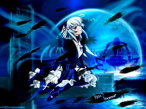 Rating: Safe Score: 0 Tags: 1girl bird dress feathers frills hairband image long_hair long_sleeves ribbon silver_hair solo suigintou water wings User: admin