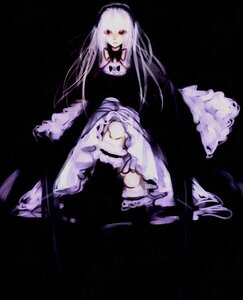 Rating: Safe Score: 0 Tags: 1girl black_background dress frills full_body hairband image long_hair long_sleeves looking_at_viewer red_eyes simple_background sitting solo suigintou wings User: admin