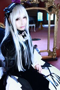 Rating: Safe Score: 0 Tags: 1girl bangs frills gothic_lolita hairband lolita_fashion long_hair long_sleeves looking_at_viewer photo red_eyes ribbon solo suigintou white_hair User: admin