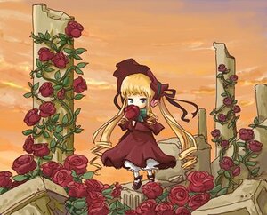 Rating: Safe Score: 0 Tags: 1girl blonde_hair blue_eyes bonnet dress flower image long_hair pink_flower pink_rose red_dress red_flower red_rose rose rose_petals shinku solo tulip twintails very_long_hair User: admin