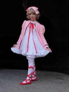 Rating: Safe Score: 0 Tags: 1girl blonde_hair dress full_body hat hinaichigo lips long_sleeves looking_at_viewer makeup pink_dress red_footwear ribbon shoes short_hair solo standing User: admin