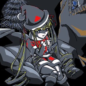 Rating: Safe Score: 0 Tags: 1girl blonde_hair christmas hat image long_hair sack santa_costume santa_hat shinku sitting solo User: admin