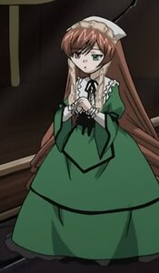 Rating: Safe Score: 0 Tags: 1girl brown_hair dress frills green_dress green_eyes heterochromia image long_hair long_sleeves looking_at_viewer red_eyes solo standing suiseiseki very_long_hair User: admin