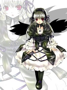 Rating: Safe Score: 0 Tags: 1girl dress frills full_body hairband image long_hair long_sleeves looking_at_viewer pink_eyes ribbon silver_hair solo standing suigintou wings zoom_layer User: admin