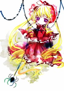 Rating: Safe Score: 0 Tags: 1girl blonde_hair blue_eyes bow dress flower frills image long_hair long_sleeves looking_at_viewer red_dress ribbon rose shinku solo twintails very_long_hair User: admin