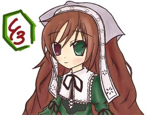 Rating: Safe Score: 0 Tags: 1girl blush brown_hair dress eyebrows_visible_through_hair green_dress green_eyes heterochromia image long_hair long_sleeves looking_at_viewer red_eyes ribbon simple_background solo suiseiseki upper_body white_background User: admin