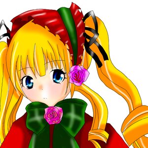 Rating: Safe Score: 0 Tags: 1girl blonde_hair blue_eyes blush bow bowtie drill_hair flower image long_hair looking_at_viewer pink_flower pink_rose red_rose rose shinku simple_background solo twintails white_background User: admin