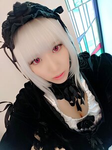 Rating: Safe Score: 0 Tags: 1girl bangs black_dress cleavage closed_mouth eyelashes gothic_lolita lace lips lolita_fashion lolita_hairband looking_at_viewer pink_eyes purple_eyes ribbon solo suigintou upper_body white_hair User: admin