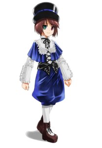 Rating: Safe Score: 0 Tags: 1girl blue_dress boots brown_hair dress full_body green_eyes hat heterochromia image long_sleeves looking_at_viewer pantyhose red_eyes short_hair smile solo souseiseki standing top_hat white_background white_legwear User: admin