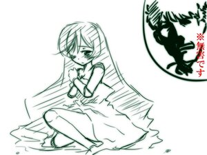 Rating: Safe Score: 0 Tags: 1girl blush image long_hair monochrome one_eye_closed sitting solo suiseiseki tears wince User: admin