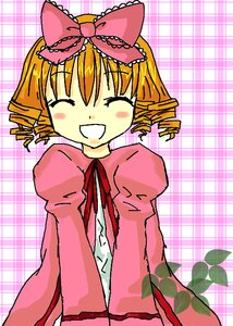 Rating: Safe Score: 0 Tags: 1girl :d ^_^ ^o^ blonde_hair bow closed_eyes dress drill_hair hina_ichigo hinaichigo image juliet_sleeves long_sleeves open_mouth pink_bow pink_dress plaid plaid_background puffy_sleeves smile solo twin_drills User: admin