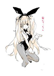 Rating: Safe Score: 0 Tags: 1girl animal_ears breasts bunny_ears detached_collar fake_animal_ears full_body hair_ornament image kirakishou leotard long_hair looking_at_viewer monochrome pantyhose simple_background solo very_long_hair white_background User: admin