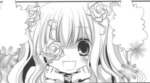 Rating: Safe Score: 0 Tags: 1girl blush flower greyscale hair_flower hair_ornament image kirakishou long_hair looking_at_viewer monochrome open_mouth rose smile solo User: admin