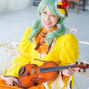 Rating: Safe Score: 0 Tags: 1girl acoustic_guitar bass_guitar bow_(instrument) dress electric_guitar frills green_hair guitar holding_instrument instrument kanaria keyboard_(instrument) music musical_note one_eye_closed playing_instrument plectrum smile solo violin yellow_dress User: admin