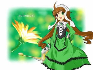 Rating: Safe Score: 0 Tags: 1girl :d brown_hair dress frills green_dress green_eyes head_scarf heterochromia image long_hair long_sleeves open_mouth red_eyes smile solo suiseiseki twintails very_long_hair watering_can User: admin