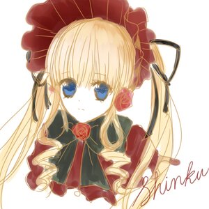 Rating: Safe Score: 0 Tags: 1girl bangs blonde_hair blue_eyes blush bow drill_hair flower image long_hair looking_at_viewer red_capelet rose shinku simple_background solo twin_drills twintails upper_body white_background User: admin