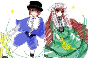 Rating: Safe Score: 0 Tags: dress frills green_eyes hat heterochromia image long_hair long_sleeves looking_at_viewer multiple_girls pair red_eyes short_hair siblings sisters smile souseiseki suiseiseki twins very_long_hair User: admin