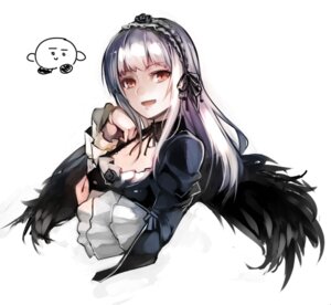 Rating: Safe Score: 0 Tags: 1girl black_wings dress hairband image lolita_fashion long_hair long_sleeves looking_at_viewer open_mouth silver_hair smile solo suigintou upper_body white_background wings User: admin